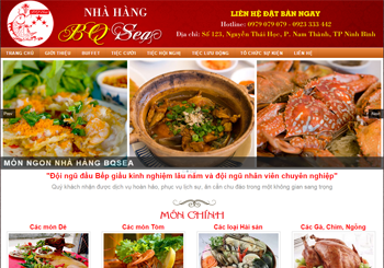 Website nhà hàng Ninh Bình.