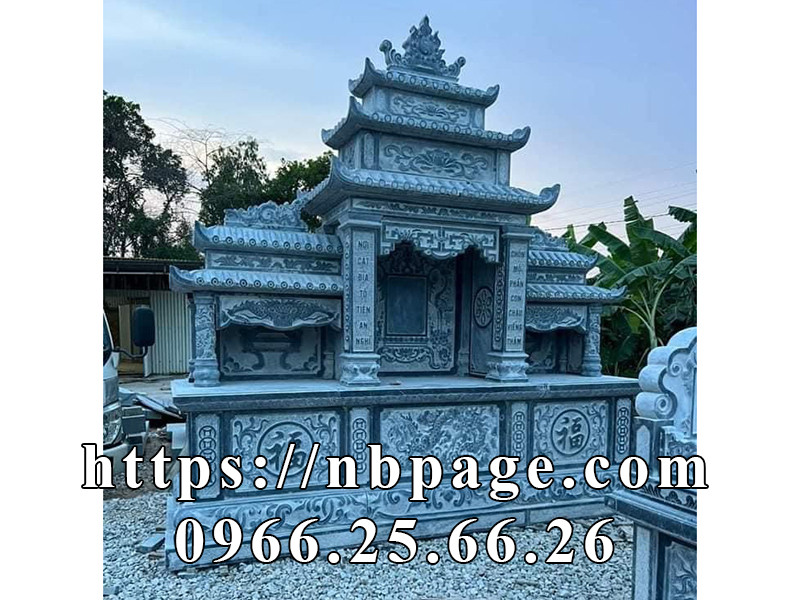 Lăng thờ đá tam quan 3 mái đẹp tại Ninh Bình