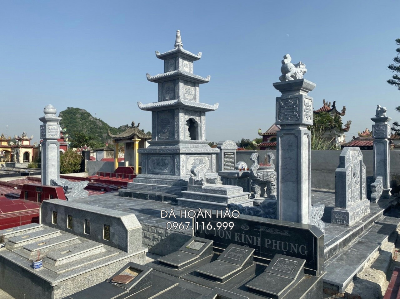 Báo tháp đá phật giáo - Mộ tháp để tro cốt